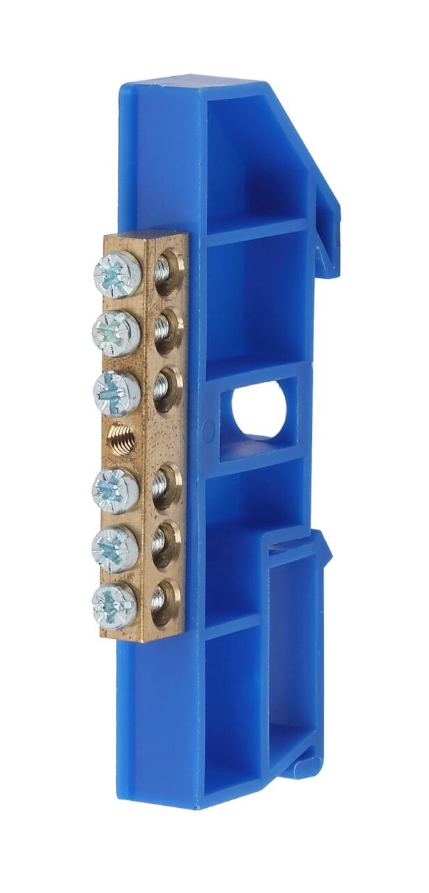 Шина ЭРА NO-222-50 PE земля на DIN-изоляторе ШНИ-8х12-6-Д-синий оптом купить хорошая цена Шина ЭРА NO-222-50 PE земля на DIN-изоляторе ШНИ-8х12-6-Д-синий купить оптом недорого