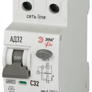 АВДТ 6кА ЭРА PRO D326E2C32A100 АД-32 электронное 1P+N C32 100мА тип A купить оптом недорого