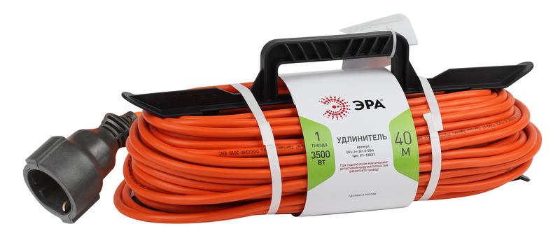 Удлинитель силовой ЭРА UFx-1e-3x1.5-40m на рамке c заземлением 1 розетка 40м ПВС 3x1.5мм2 оптом купить хорошая цена Удлинитель силовой ЭРА UFx-1e-3x1.5-40m на рамке c заземлением 1 розетка 40м ПВС 3x1.5мм2 купить оптом недорого