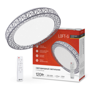 Светильник светодиодный COMFORT Loft-G 120Вт 230В 3000-6500K 9600Лм 500x100мм с пультом ДУ IN HOME купить оптом недорого