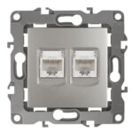 12-3108-15 ЭРА Розетка информационная двойная 2XRJ45