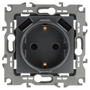 12-4109-12 ЭРА Розетка 2P+E 16A-250В