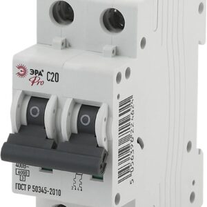 Автоматический выключатель ЭРА PRO NO-902-245 ВА47-63 2Р 20А кривая С 6 кА купить оптом недорого