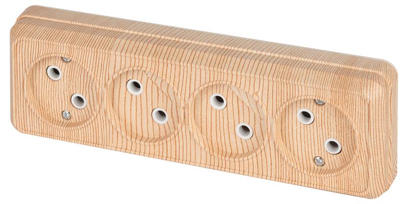 Розетка Intro Quadro 2-207-11 без заземления четырехместная 4х2P Розетка Intro Quadro 2-207-11 без заземления четырехместная 4х2P