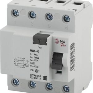 УЗО ЭРА PRO NO-902-64 ВД1-63 4P 80А 30мА купить оптом недорого