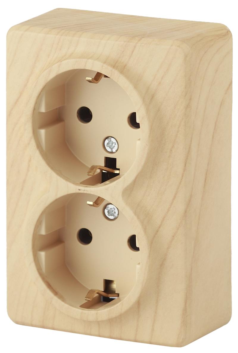 11-2205-11 ЭРА Розетка 2х2P+E Schuko 11-2205-11 ЭРА Розетка 2х2P+E Schuko