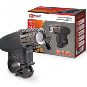Фонарь велосипедный аккумуляторный BL 03А 3W LED 300Lm 4 режима с з/у 220В ЧЕРНЫЙ IN HOME купить оптом недорого
