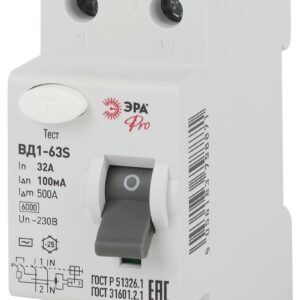 УЗО ЭРА PRO NO-902-153 ВД1-63S 2P 32А 100мА купить оптом недорого