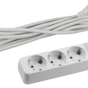 Удлинитель электрический ЭРА UX-3es-5m с заземлением с выключателем 3 розетки 5м ПВС 3x0