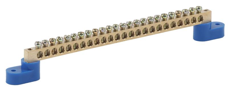 Шина ЭРА NO-222-75 N ноль на двух угловых изоляторах ШНИ-8х12-24-У2-Синий оптом купить хорошая цена Шина ЭРА NO-222-75 N ноль на двух угловых изоляторах ШНИ-8х12-24-У2-Синий купить оптом недорого