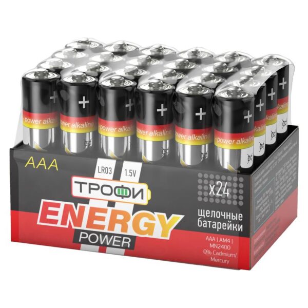 Батарейки Трофи LR03-24 bulk ENERGY POWER Alkaline купить оптом недорого
