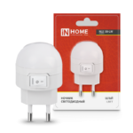 Ночник светодиодный NLE 08-LW белый с выключателем вращающийся 360 градусов 230В IN HOME купить оптом недорого