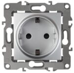 12-2102-03 ЭРА Розетка 2P+E Schuko со шторками