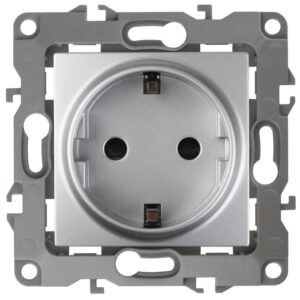 12-2102-03 ЭРА Розетка 2P+E Schuko со шторками