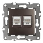 12-3108-13 ЭРА Розетка информационная двойная 2XRJ45