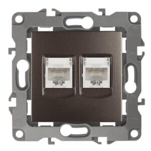 12-3108-13 ЭРА Розетка информационная двойная 2XRJ45