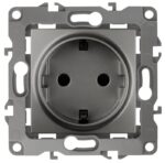 12-2102-12 ЭРА Розетка 2P+E Schuko со шторками