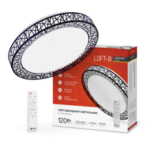 Светильник светодиодный COMFORT Loft-B 120Вт 230В 3000-6500K 9600Лм 500x100мм с пультом ДУ IN HOME купить оптом недорого