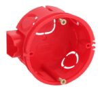 Коробка установочная ЭРА KUTS-68-42-s-red красная 68х42мм усиленная для твердых стен саморезы стыковочные узлы IP20 купить оптом недорого