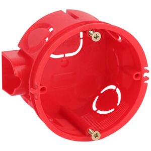 Коробка установочная ЭРА KUTS-68-42-s-red красная 68х42мм усиленная для твердых стен саморезы стыковочные узлы IP20 купить оптом недорого