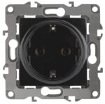 12-2102-06 ЭРА Розетка 2P+E Schuko со шторками