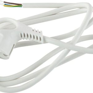 Шнур сетевой с вилкой ЭРА U-3x1-2m-W с заземлением 2м ПВС 3x1мм2 белый купить оптом недорого