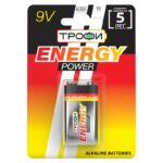 Батарейки Трофи 6LR61-1BL ENERGY POWER Alkaline купить оптом недорого
