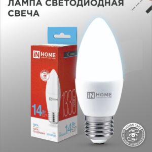 Лампа светодиодная LED-СВЕЧА-VC 14Вт 230В E27 6500K 1330Лм IN HOME купить оптом недорого