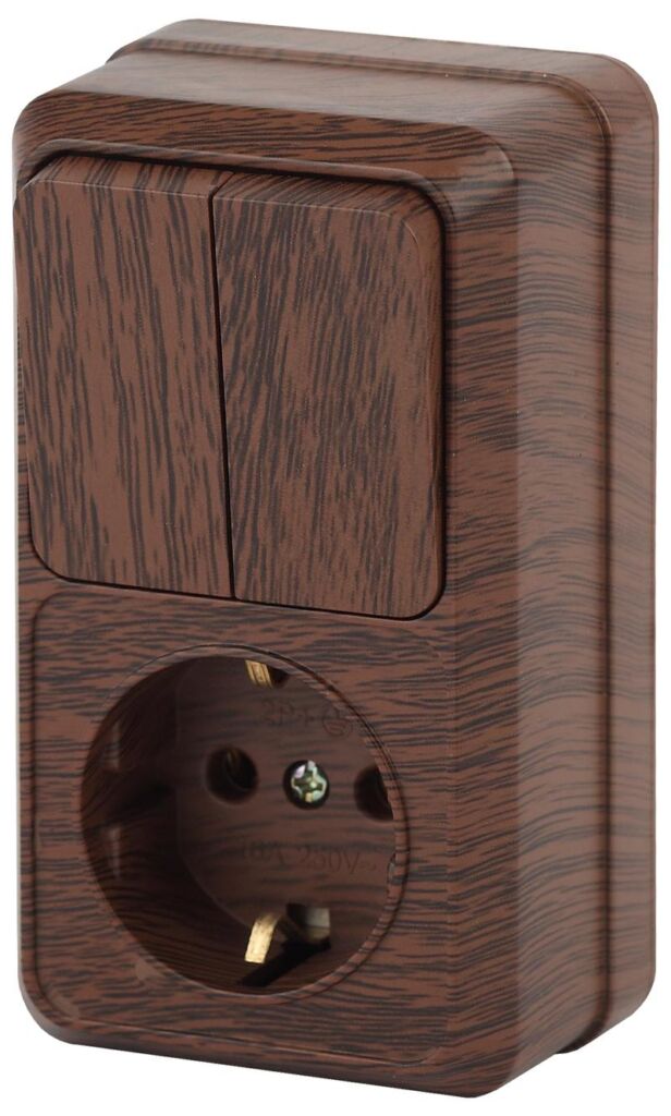 Блок розетка с выключателем Intro Quadro 2-706-10 двойным вертикальный 10А-250В Блок розетка с выключателем Intro Quadro 2-706-10 двойным вертикальный 10А-250В