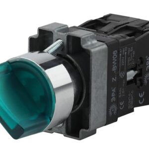 Переключатель ЭРА BSW90-BK-2-K06E LAY5-BK2365 2 положения зеленый купить оптом недорого