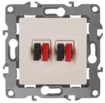 12-3112-02 ЭРА Розетка аудио двойная