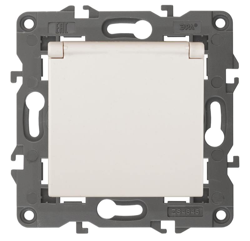 14-2103-02 ЭРА Розетка 2P+E Schuko со шторками с крышкой 14-2103-02 ЭРА Розетка 2P+E Schuko со шторками с крышкой