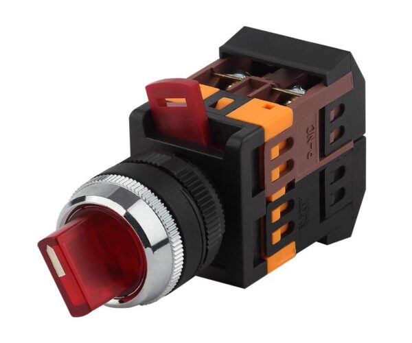 Переключатель ЭРА BSW10-ANC-2-K04E АNС-22-2 2 положения красный неон 240В I-0 1з+1р купить оптом недорого