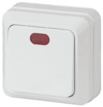 Выключатель Intro Quadro 2-102-01 одноклавишный с подсветкой