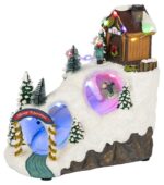 Светодиодная новогодняя фигура ЭРА EFIS-S06 композиция Лыжня мультиколор 3*АА 22*14*22 см купить оптом недорого