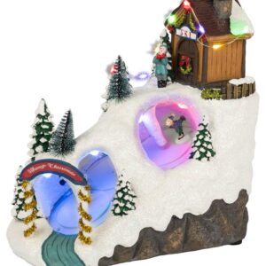 Светодиодная новогодняя фигура ЭРА EFIS-S06 композиция Лыжня мультиколор 3*АА 22*14*22 см купить оптом недорого