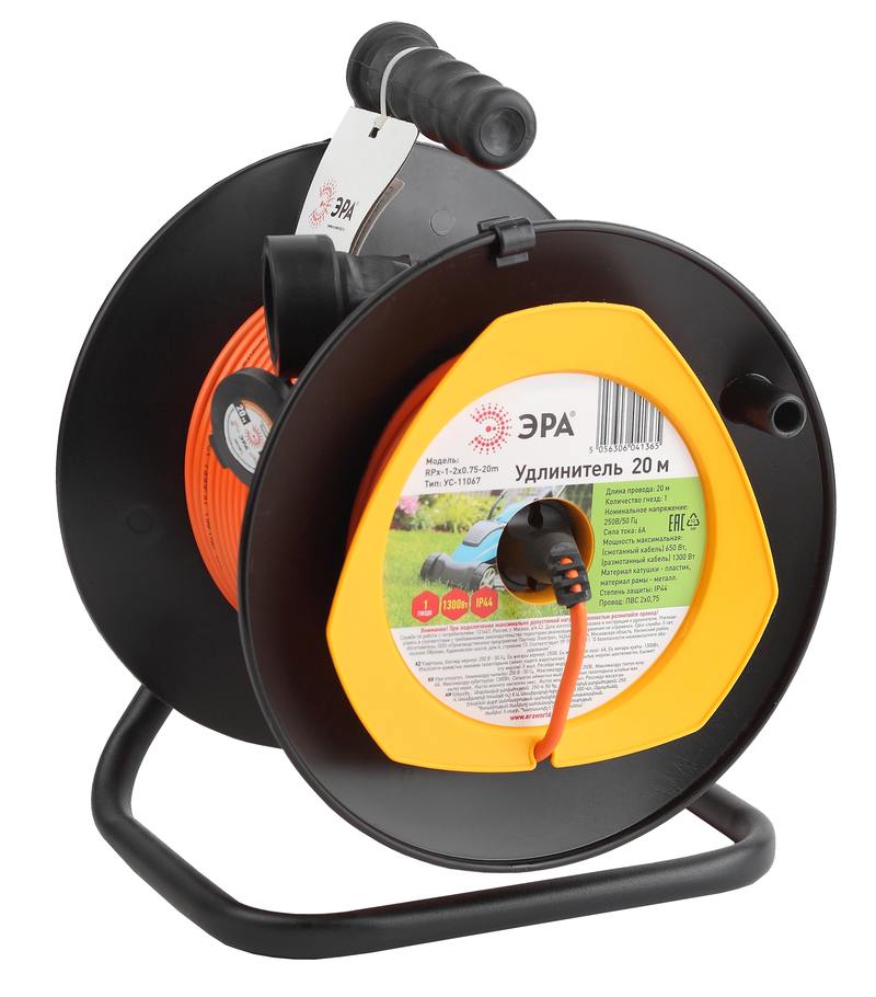 Удлинитель силовой ЭРА RPx-1-2x0.75-20m для газонокосилки без заземления 1 розетка 20м ПВС 2х0.75мм2 оптом купить хорошая цена Удлинитель силовой ЭРА RPx-1-2x0.75-20m для газонокосилки без заземления 1 розетка 20м ПВС 2х0.75мм2 купить оптом недорого