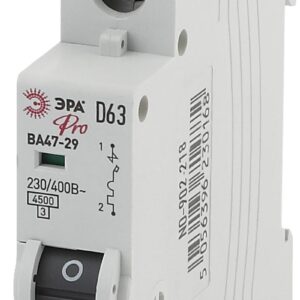Автоматический выключатель ЭРА PRO NO-902-218 ВА47-29 1Р 63А кривая D 4