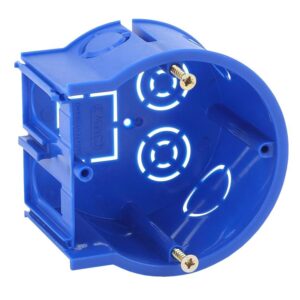 Коробка установочная ЭРА UP-68-45-E концевая синяя UniPost 68х45мм для твердых стен IP30 купить оптом недорого