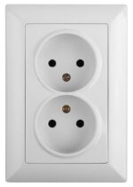 Розетка Intro Solo 4-204-01 без заземления двойная 2х2P