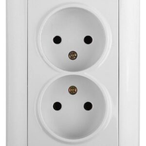 Розетка Intro Solo 4-204-01 без заземления двойная 2х2P