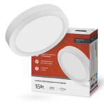 Панель светодиодная накладная круглая NRLP-VC 15Вт 230В 4000К 1200Лм 170мм белая IP40 IN HOME купить оптом недорого