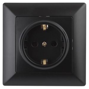 Розетка Intro Solo 4-206-05 с заземлением 2P+E Schuko со шторками