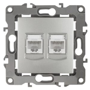12-3108-03 ЭРА Розетка информационная двойная 2XRJ45