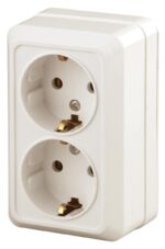 Розетка Intro Quadro 2-204-02 с заземлением двойная 2х2P+E Schuko