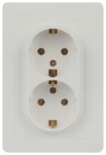 Розетка Intro 7-205-01 Style двойная с заземлением 2X2P+E Schuko