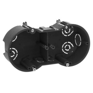 Коробка установочная ЭРА KUP-2-70-45 черная 2х местная 141х70х45мм для полых стен саморезы металлические лапки IP20 купить оптом недорого
