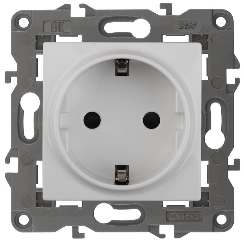 14-2102-01 ЭРА Розетка 2P+E Schuko со шторками 14-2102-01 ЭРА Розетка 2P+E Schuko со шторками