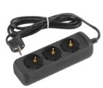 Удлинитель электрический ЭРА UX-3e-3m-B с заземлением 3 розетки 3м ПВС 3x0