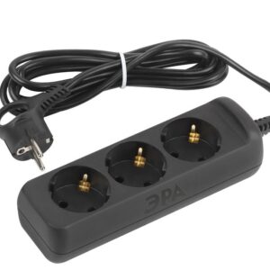 Удлинитель электрический ЭРА UX-3e-3m-B с заземлением 3 розетки 3м ПВС 3x0